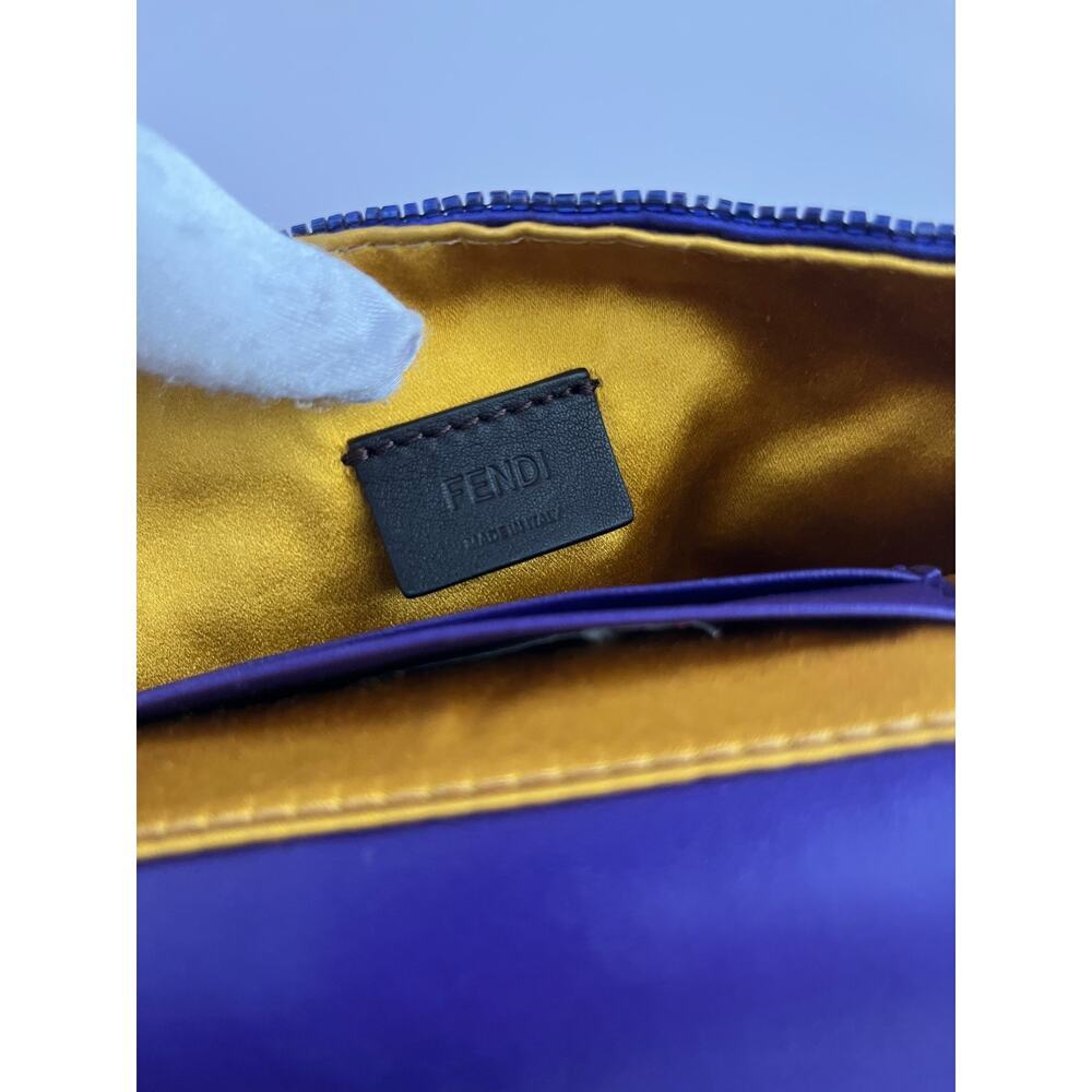 Fendi baguette mini purple sequin gold hardware shoulder bag - Picture 2 of 8